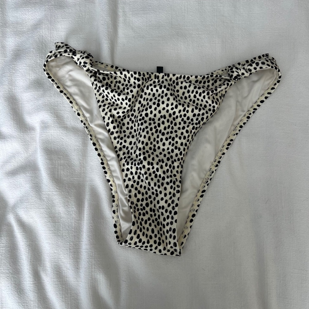 Kendall + Kylie Animal Dot One Shoulder Bikini Top Swimsuit Size L‎